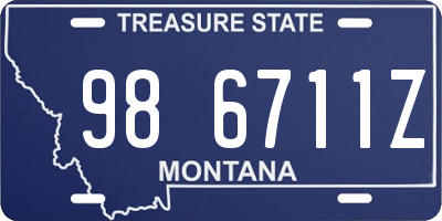 MT license plate 986711Z