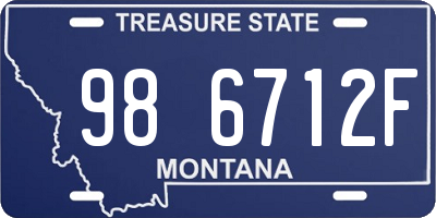 MT license plate 986712F