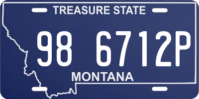MT license plate 986712P