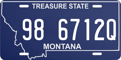 MT license plate 986712Q