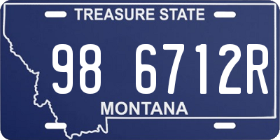 MT license plate 986712R