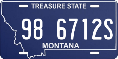 MT license plate 986712S
