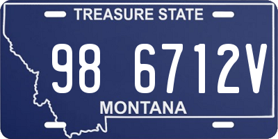 MT license plate 986712V