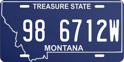 MT license plate 986712W