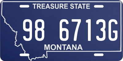 MT license plate 986713G