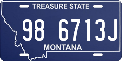 MT license plate 986713J