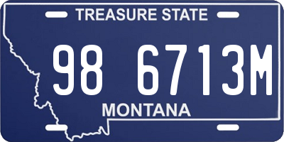 MT license plate 986713M