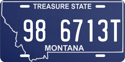 MT license plate 986713T