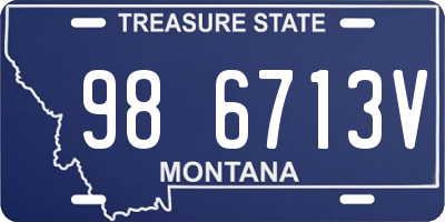 MT license plate 986713V