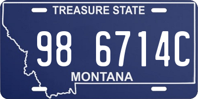 MT license plate 986714C