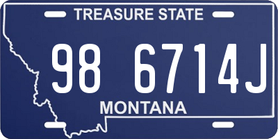 MT license plate 986714J