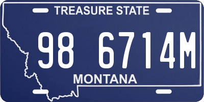 MT license plate 986714M