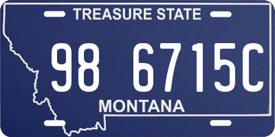 MT license plate 986715C