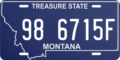 MT license plate 986715F