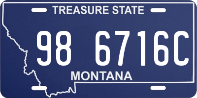 MT license plate 986716C