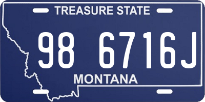 MT license plate 986716J