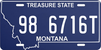 MT license plate 986716T