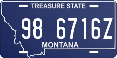 MT license plate 986716Z