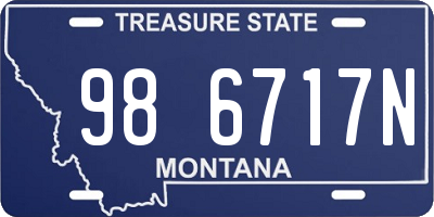 MT license plate 986717N