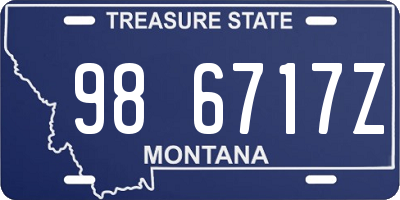 MT license plate 986717Z