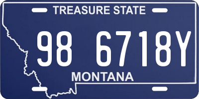 MT license plate 986718Y