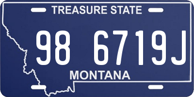 MT license plate 986719J