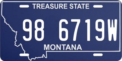 MT license plate 986719W