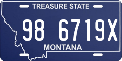 MT license plate 986719X