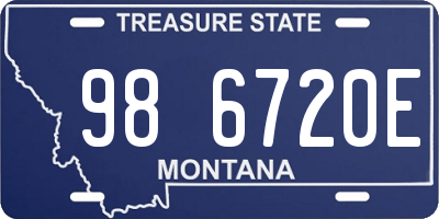 MT license plate 986720E