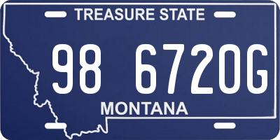 MT license plate 986720G