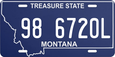 MT license plate 986720L