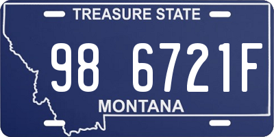 MT license plate 986721F