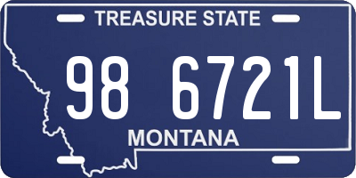 MT license plate 986721L