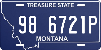 MT license plate 986721P