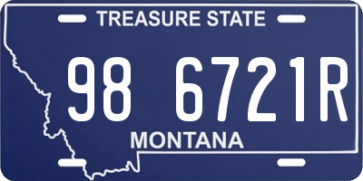 MT license plate 986721R