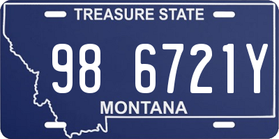 MT license plate 986721Y