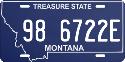 MT license plate 986722E