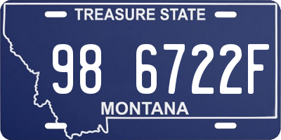 MT license plate 986722F