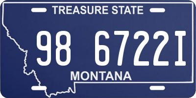 MT license plate 986722I