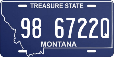 MT license plate 986722Q