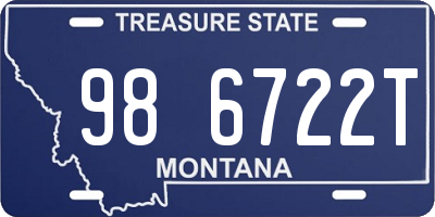 MT license plate 986722T