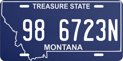 MT license plate 986723N