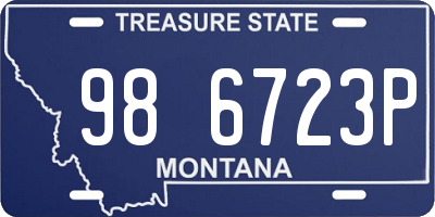 MT license plate 986723P