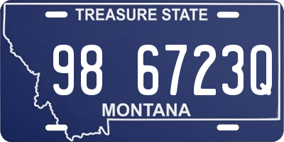 MT license plate 986723Q