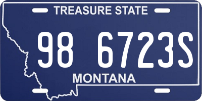MT license plate 986723S
