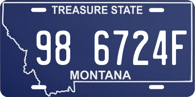 MT license plate 986724F