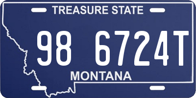 MT license plate 986724T