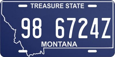 MT license plate 986724Z