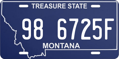 MT license plate 986725F