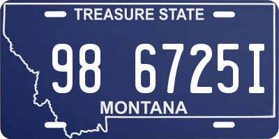 MT license plate 986725I